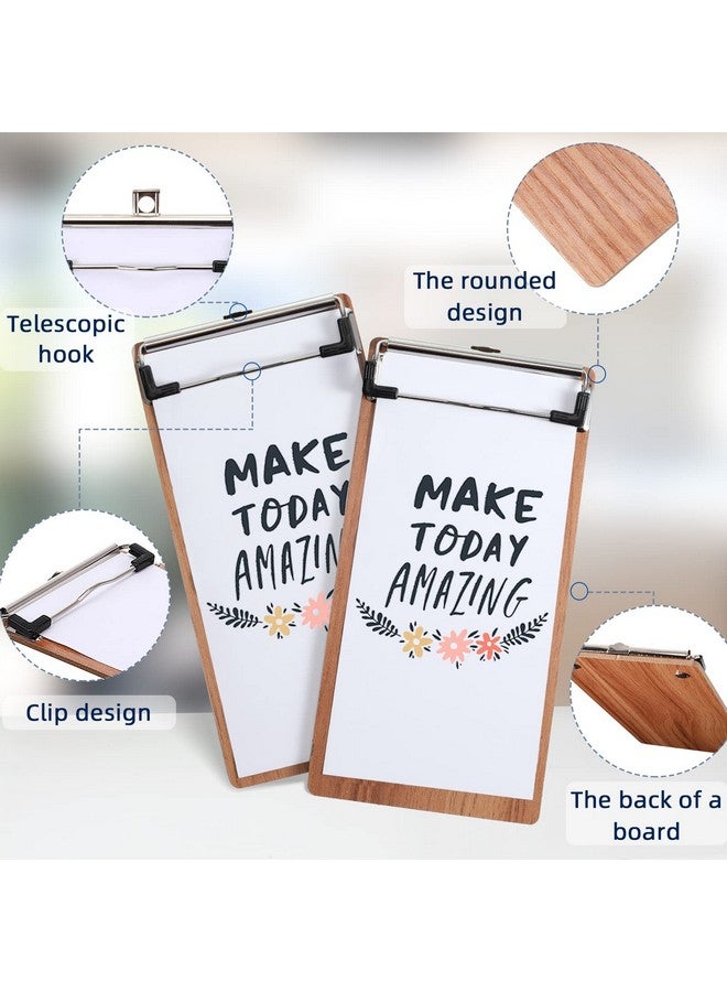 ايباك حافظة صغيرة صغيرة، حافظة خشبية نصف صفحة، حافظة خشبية، حافظة خشبية للأطفال، حافظة للمدرسة، النادلة، خادم الضيوف، حامل قائمة الكتب، 8 × 4 بوصة (خشب الكرز، 20 قطعة) - Image 2