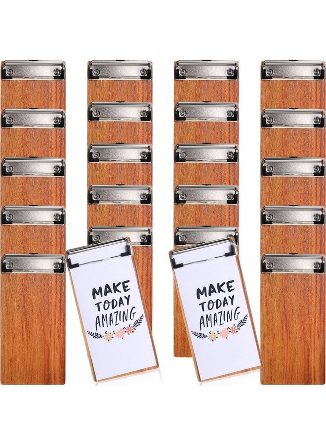 ايباك حافظة صغيرة صغيرة، حافظة خشبية نصف صفحة، حافظة خشبية، حافظة خشبية للأطفال، حافظة للمدرسة، النادلة، خادم الضيوف، حامل قائمة الكتب، 8 × 4 بوصة (خشب الكرز، 20 قطعة) - Image 1