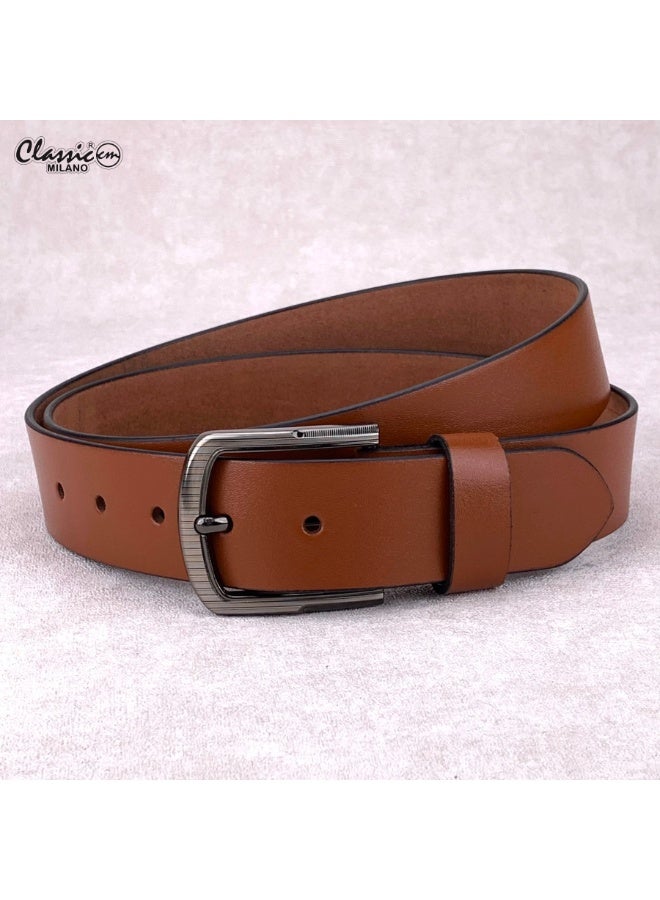 Classic Milano Leather Belt for Men – Genuine Leather Mens Belt, Formal & Casual Dress Belt Men with Gift Box, Adjustable Men's Belts, Office & Daily Wear - Image 1