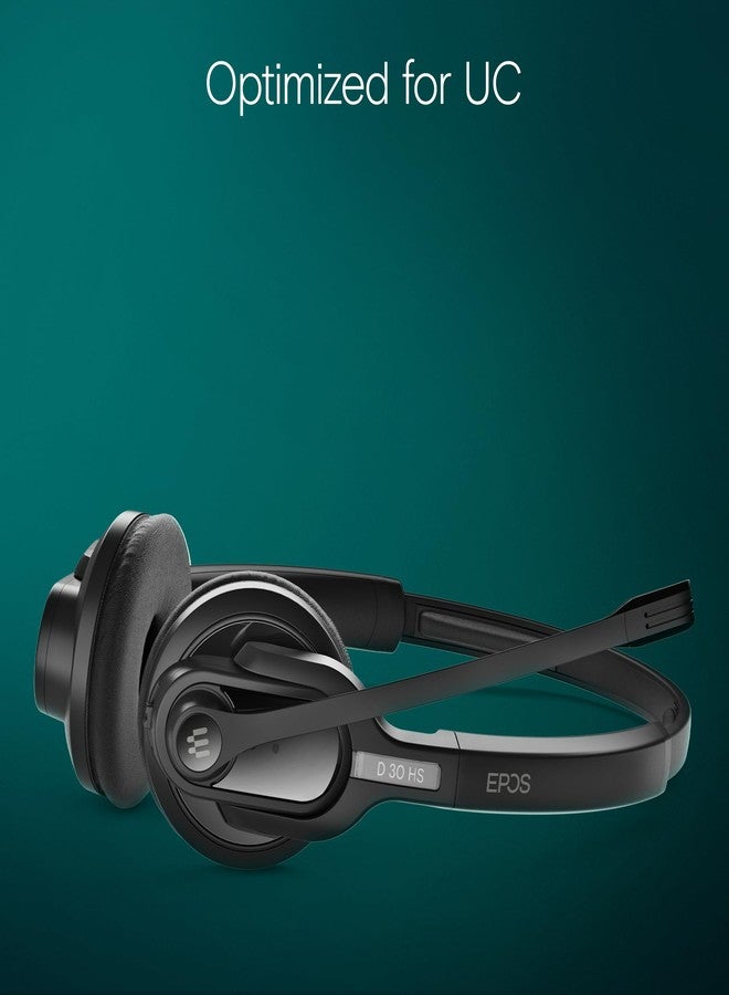 EPOS | Sennheiser Impact D 30 USB ML (1000992) Wireless DECT Dual Ear Headset for a Direct Connection to a PC/Softphone, Black - Image 4