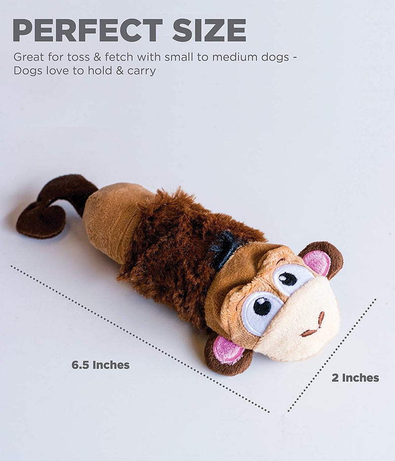 Petstages Stuffing-Free Lil' Squeak Monkey Plush Dog Toy, Small - Image 3