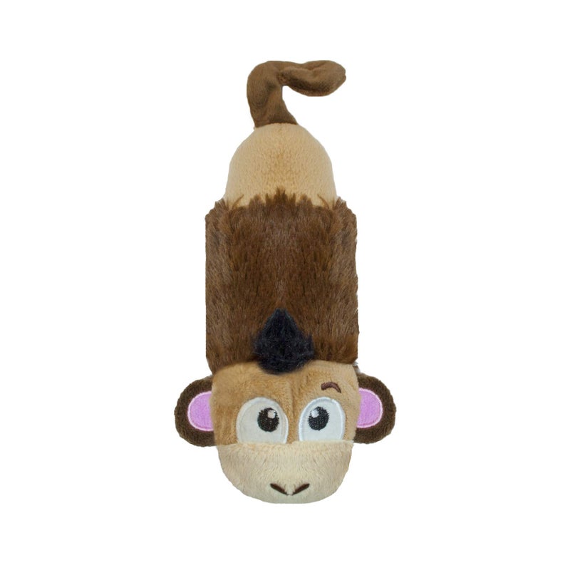 Petstages Stuffing-Free Lil' Squeak Monkey Plush Dog Toy, Small - Image 1