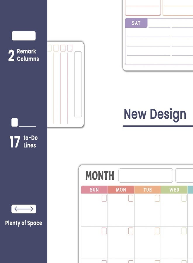 ALEZEL Magnetic Dry Erase Refrigerator Calendar, Dry Erase Calendar White Board Set for Fridge - Magnetic Monthly & Weekly Planner with List Board, 4 Markers + Eraser - Image 2