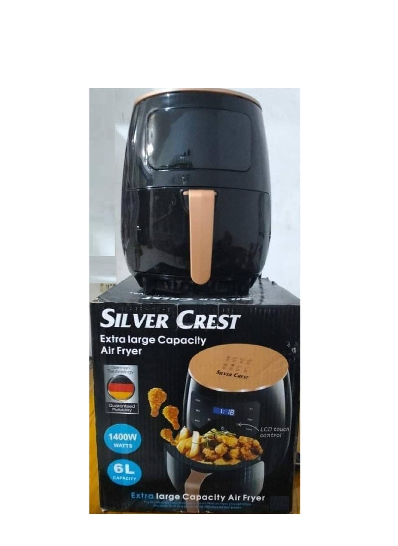 Multi-function digital air fryer with touch screen, 6 liters, 1400 watts
