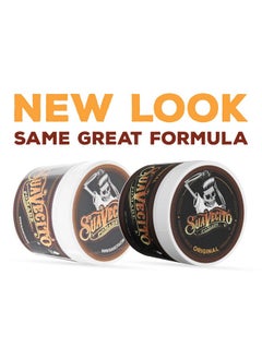SUAVECITO Suavecito Pomade Original Hold 4 oz, 3 Pack - Medium Hold Hair Pomade For Men - Medium Shine Water Based Wax Like Flake Free Hair Gel - Easy To Wash Out - All Day Hold For All Hairstyles  - Image 2