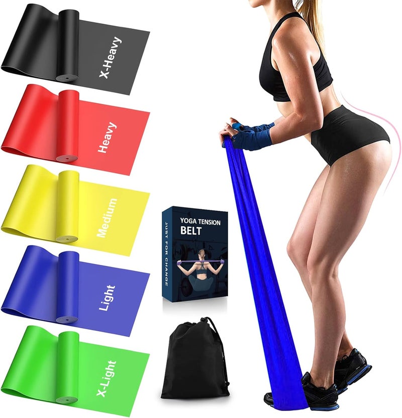 londys Resistance Bands Set - 5 Color-Coded Non-Latex Stretching Yoga Straps for Upper & Lower Body Workouts - Image 1