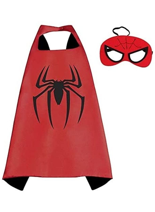 Loquat 2-Piece Double Sided Character Costume Cape With Mask Set One Size - Image 1