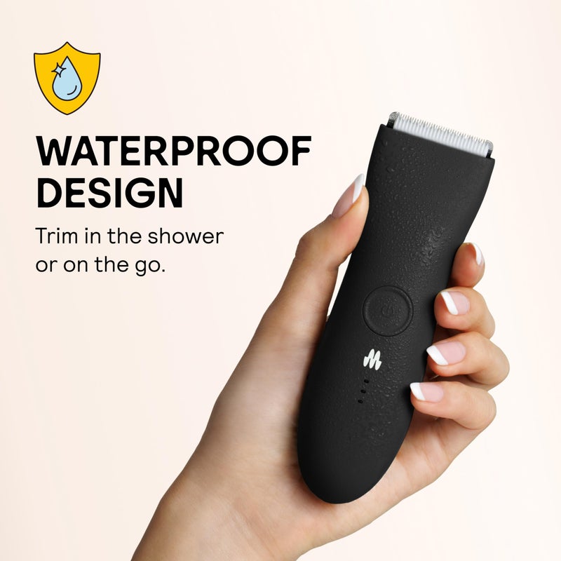 MERIDIAN The Trimmer Original - Body Hair Trimmer for Men, Electric Shaver for Pubic Hair, Chest, Legs & Bikini, Waterproof & Rechargeable, Onyx - Image 5