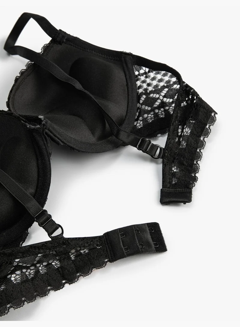KOTON Uplift Underwired Lacy Padded Bra