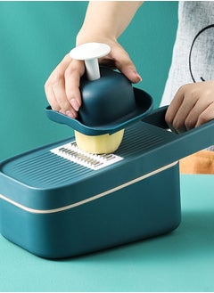 Vegetable Chopper Onion Chopper Mandolin Slicer（Blue）