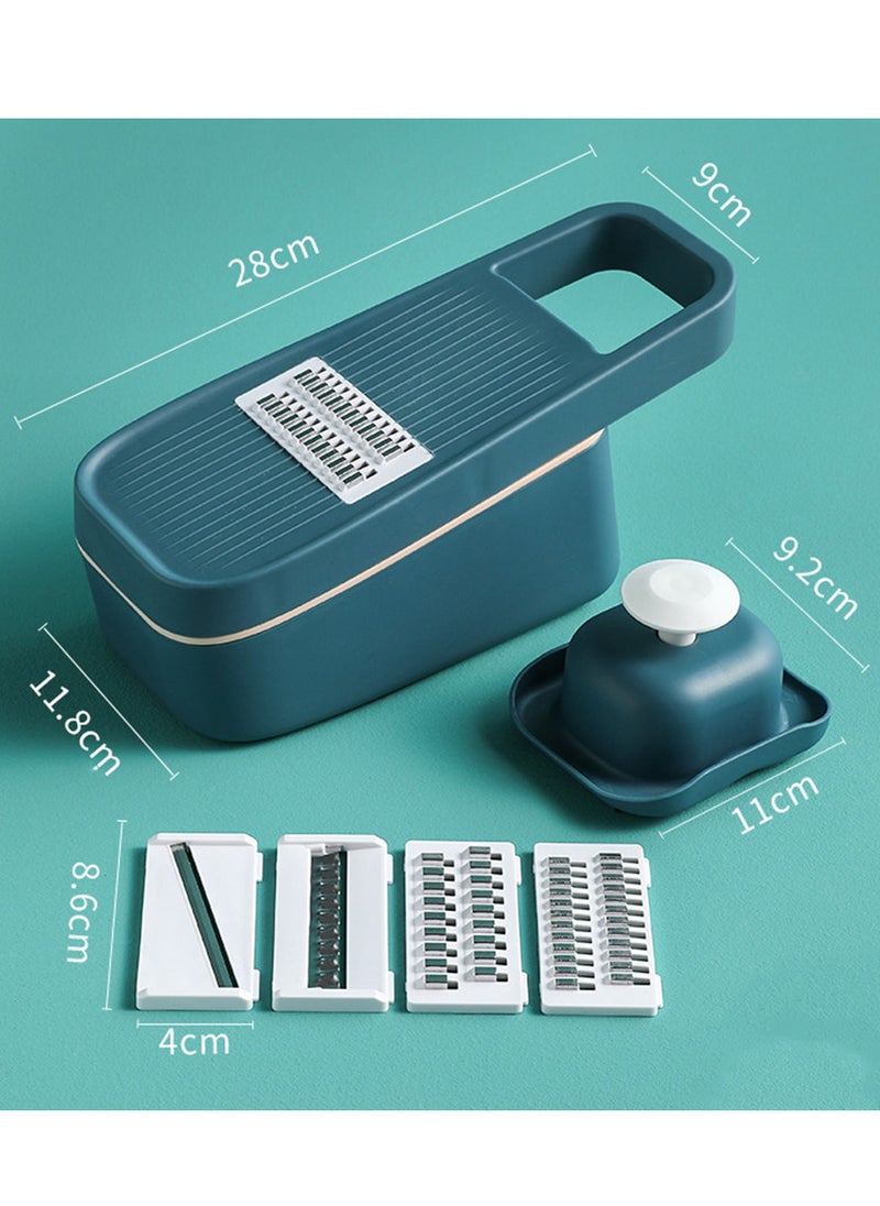 Arabest - Vegetable Chopper Onion Chopper Mandolin Slicer（Blue） - Image 1
