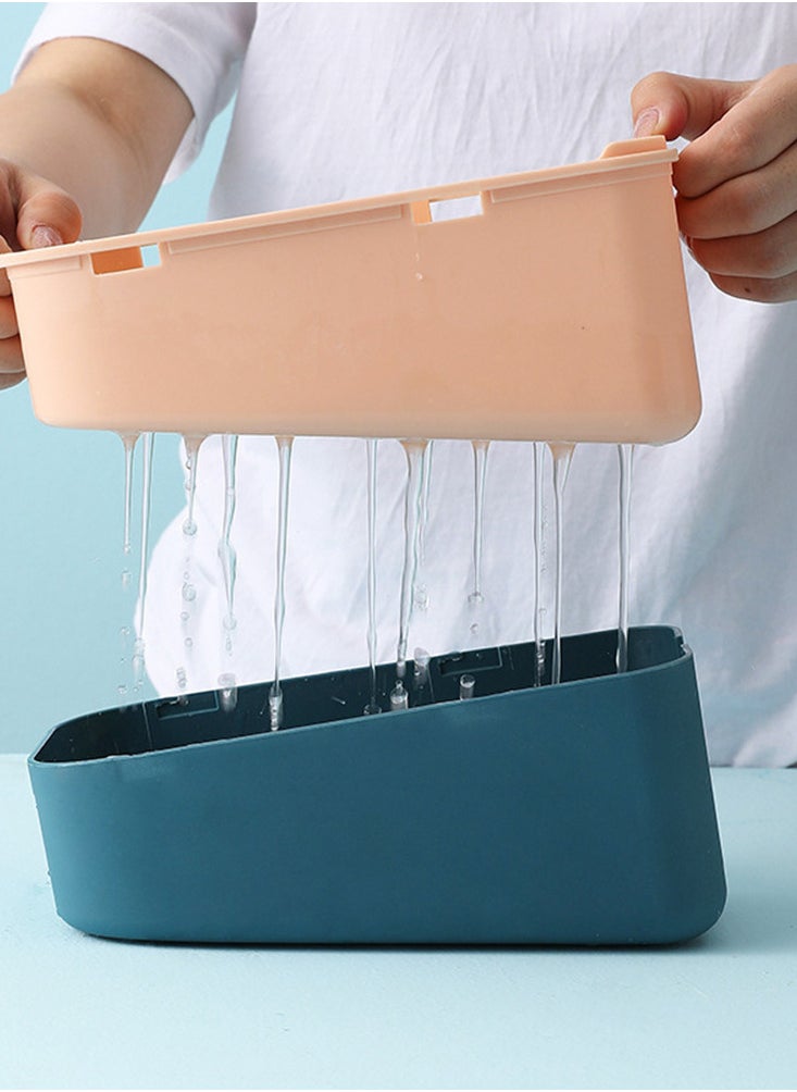 Arabest - Vegetable Chopper Onion Chopper Mandolin Slicer（Blue） - Image 1