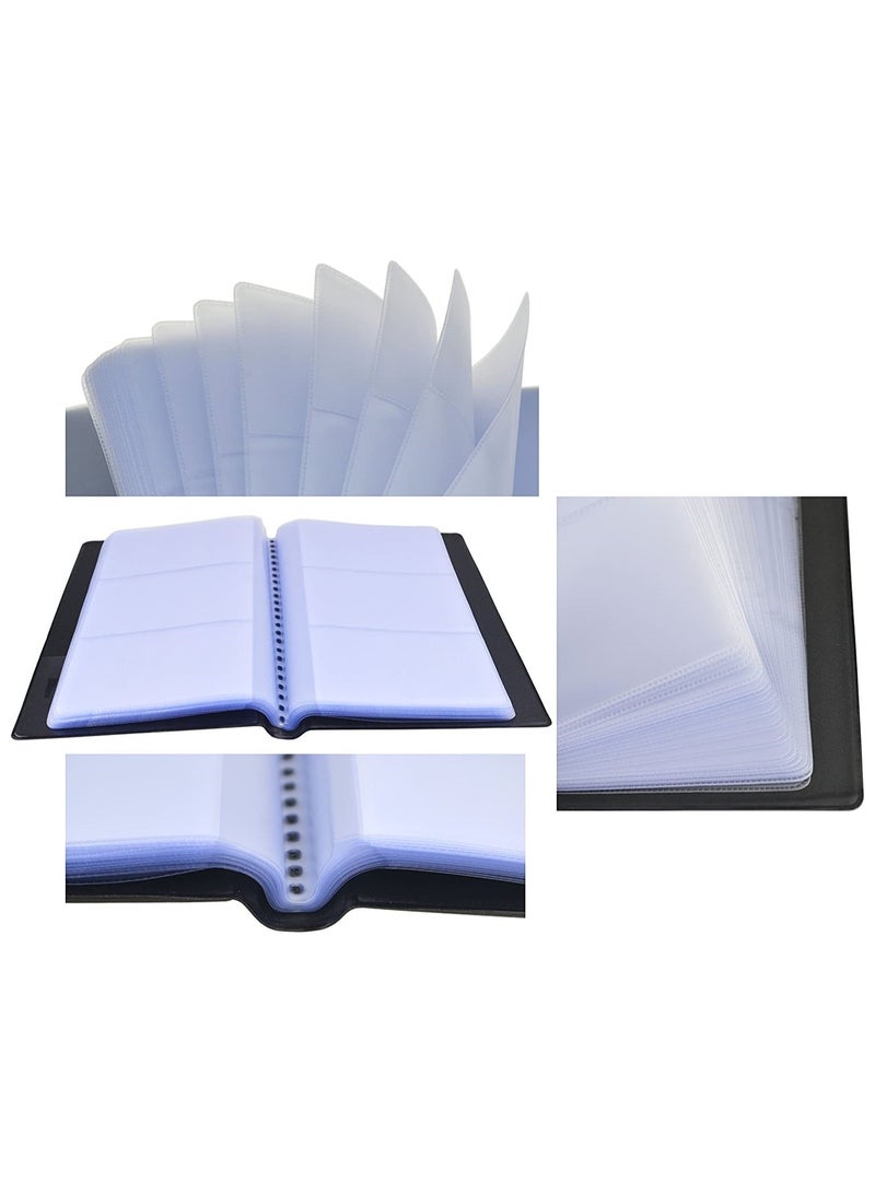 CareTick Business Card Holder Book, 240 Business Name Card Organizer Professional Book PU Leather office Journal Credit Card Holder Slim Wallet for Men & Women 120 Pouch (BCH-240) - Image 3