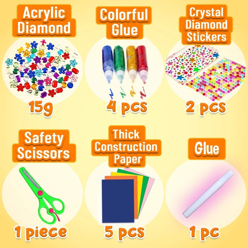 Goody King Arts and Crafts Supplies for Kids - All in One Kid Crafts Toddler Activities Kids School Supplies Age 4 5 6 7 8 Years Old Craft Art Supply Kit Kindergarten Homeschool - Image 3