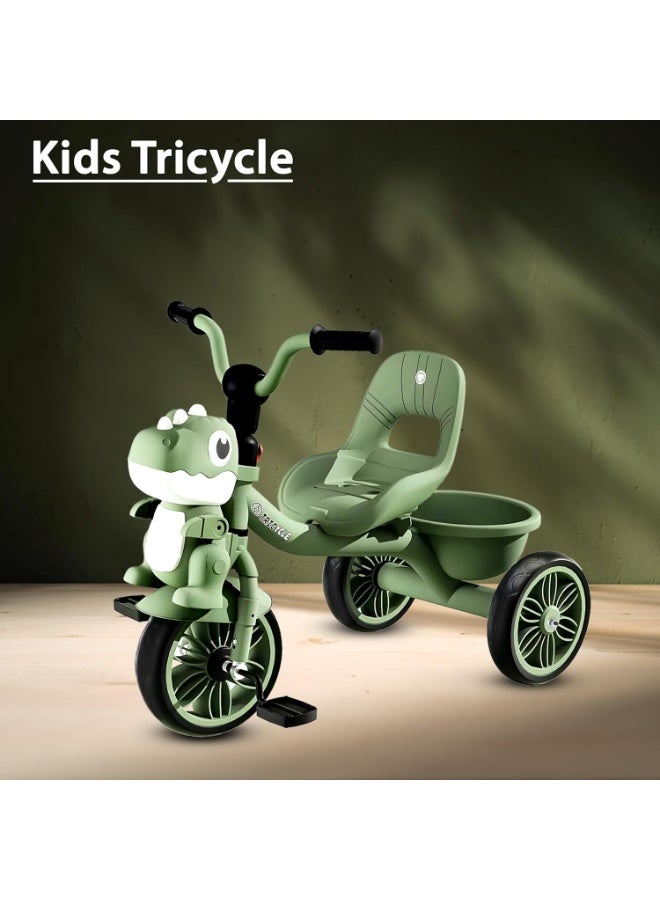 DubaiGallery Toddler Toys Tricycle for Kids 2-5 Years - Balance Bike with Light & Music, Strong Steel Frame, Kids Tricycle with 3 Wheels & Back Storage Basket - Perfect Ride-On Toy for Boys & Girls  - Image 4