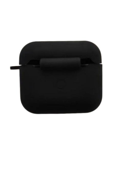 Airpodspro Earphone Case For Apple 3 Generation Bluetooth Headset Protective Cover Airpods Series Protective Shell-Color:Black-Applicable Model:airpods 1/2 Generation OPP Packaging Carabiner