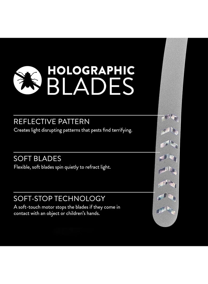 SOLARAE Fly Repellent Fan, Eco-Friendly Fly Insect Mosquito Repellent Fan, Keep Flies Bugs away from Food for Outdoor Table, Lightweight Portable, Camping Meal Home Hotel Restaurant (Silver 2 PCS) - Image 5