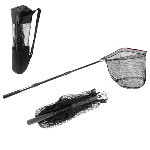 EVEME Fishing Net with Handle with Storage BagPortable Telescopic Fishing Net Telescoping HandleFish NetFishing NetsExtend to 4063 Inches for Kids Men Women 1 Pack 50 Full 1 Carry Bag - Image 1