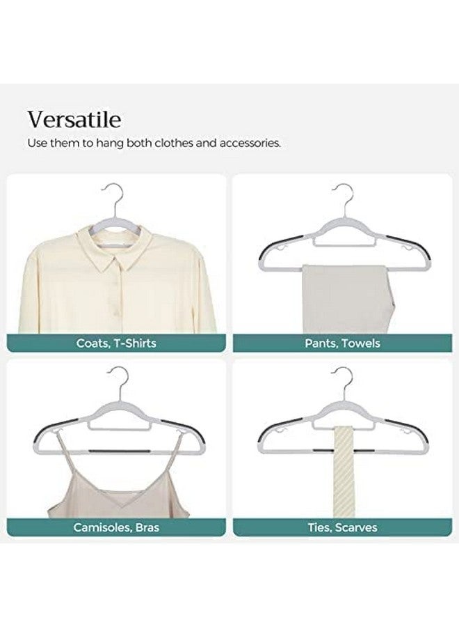 HOLLIO Plastic Hangers Heavy Duty Clothes Hangers with Non-Slip Pads Space Saving 0.2" Thickness Super Lightweight Organizer Clothes Hanger for Wardrobe,Multi Purpose Use for Clothing Hanging (22) - Image 2