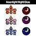 Cusdie Sharp Edges DND Dice 7 PCs Moon Dice Set DD Dice Handcrafted Polyhedral Dice Set for Role Playing Game MoonPurple Black - Image 3