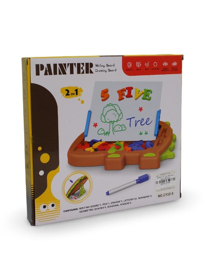 OKO Hippo Magnetic Drawing Board 2 in 1 - Green - Image 2