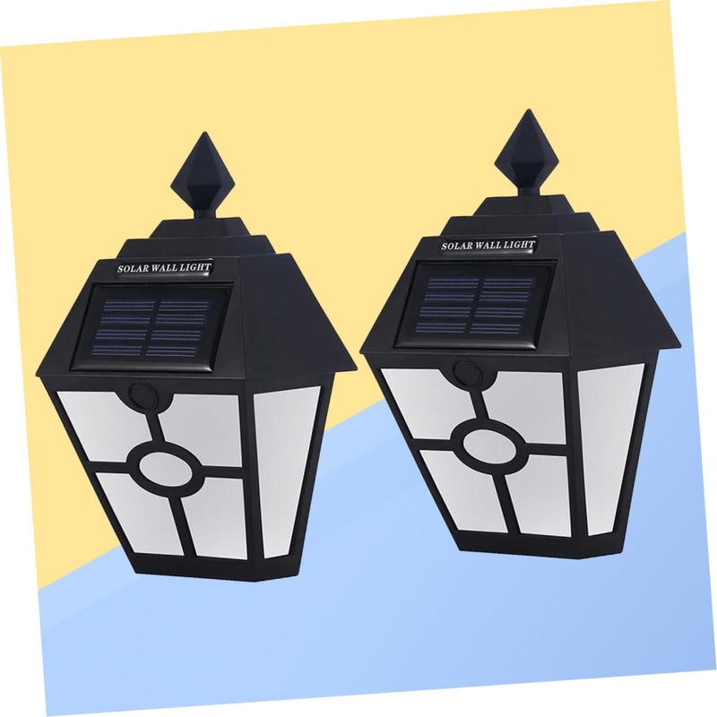 Solar Hexagon Wall Lights Outdoor 2 Pack Warm White Garden Corridor Easy Install - Image 5