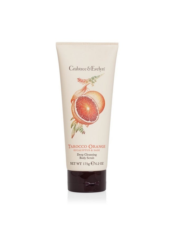 Crabtree & Evelyn Deep Cleansing Body Scrub Tarocco Orange Eucalyptus And Sage 6.2 Oz 