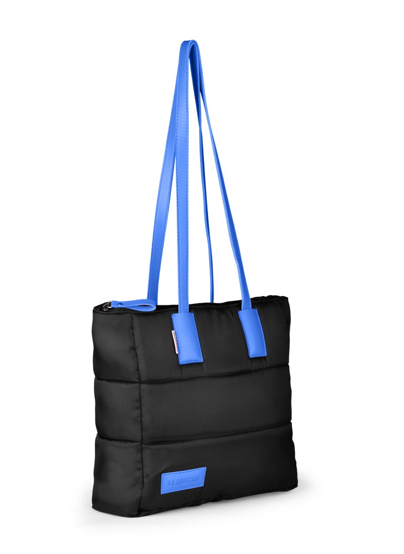B.S COLLECTION - Soft Canvas B.S bag tote bag and shoulder bag for girls - blue - Image 1