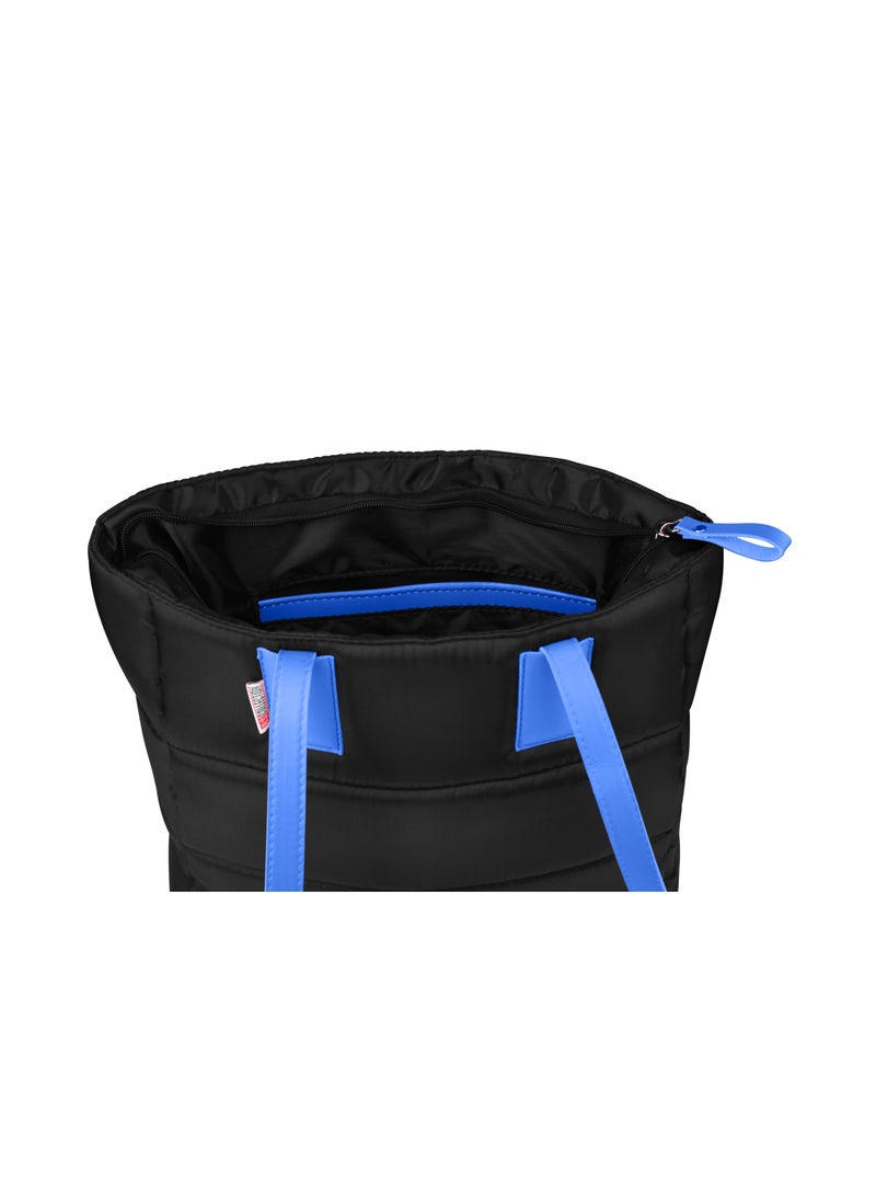 B.S COLLECTION - Soft Canvas B.S bag tote bag and shoulder bag for girls - blue - Image 1