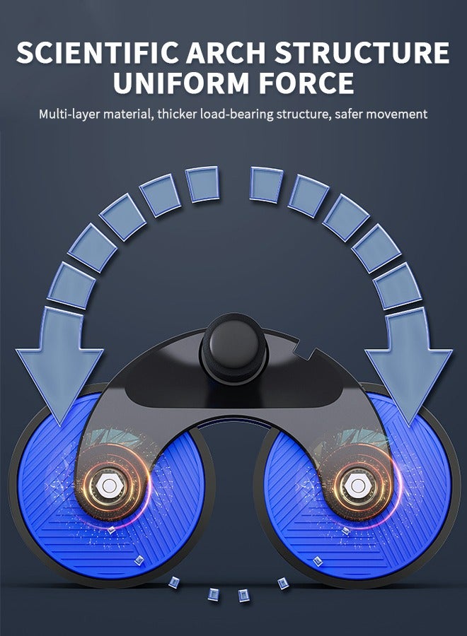 GROIC عجلة البطن AB Roller معدات تمرين لتمرين عضلات البطن، تدريب عضلات البطن بالارتداد التلقائي، معدات لياقة عضلات البطن مع وسادة الركبة وحامل الهاتف - Image 3