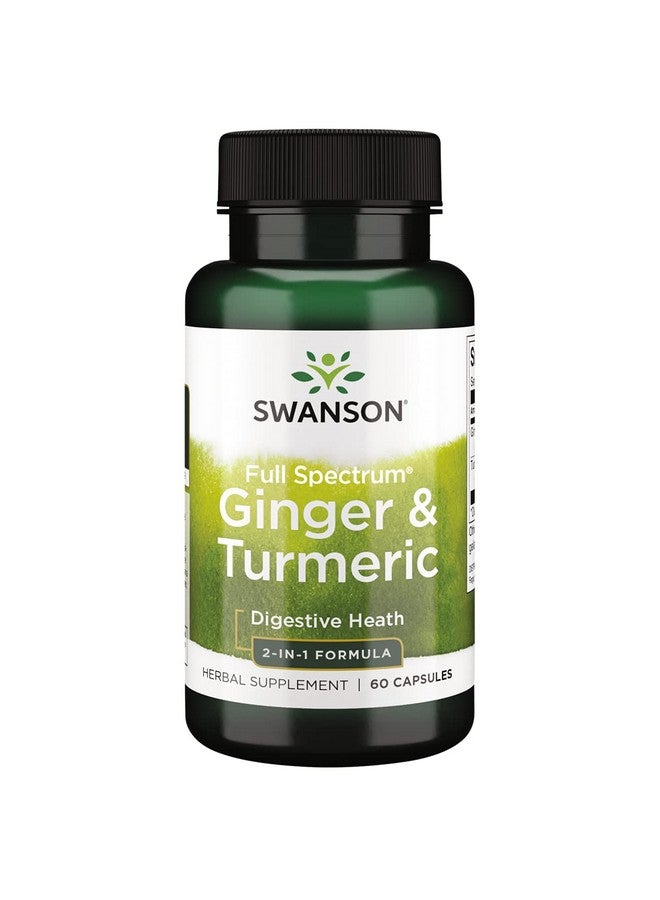 SWANSON Full Spectrum Ginger & Turmeric 60 Capsules - Image 1