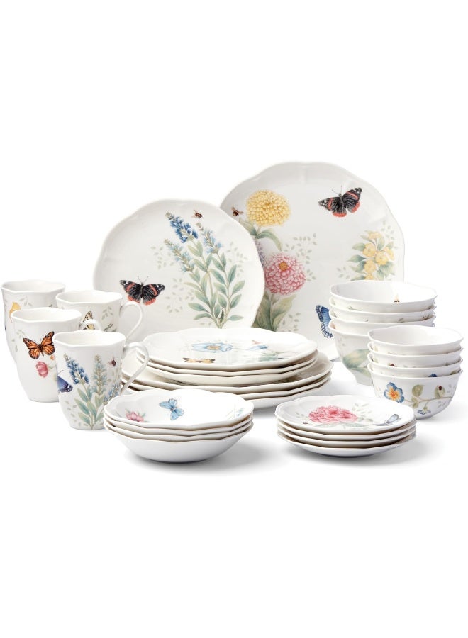 Lenox 865075 Butterfly Meadow 28Piece Dinnerware Set White - Image 1