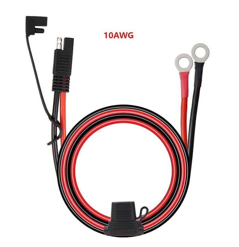 مصهر 15 أمبير، موصل بطارية من نوع SAE، كابل تمديد 10 AWG، بطول 8 أقدام، لشاحن المولد والمركبات الترفيهية (RV) - Image 1