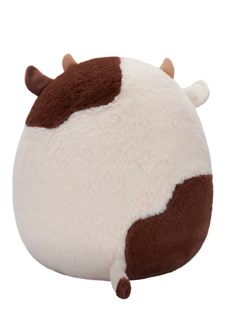 Squishmallows Plush Ronnie Brown and White Cow Fuzzamallows Plush Toy â€“ 30 cm Soft Collectible Stuffed Animal - Image 4