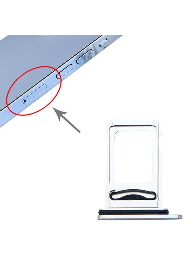SIM+SIM Card Tray for iPhone 13 Pro Max(Silver) - Image 2