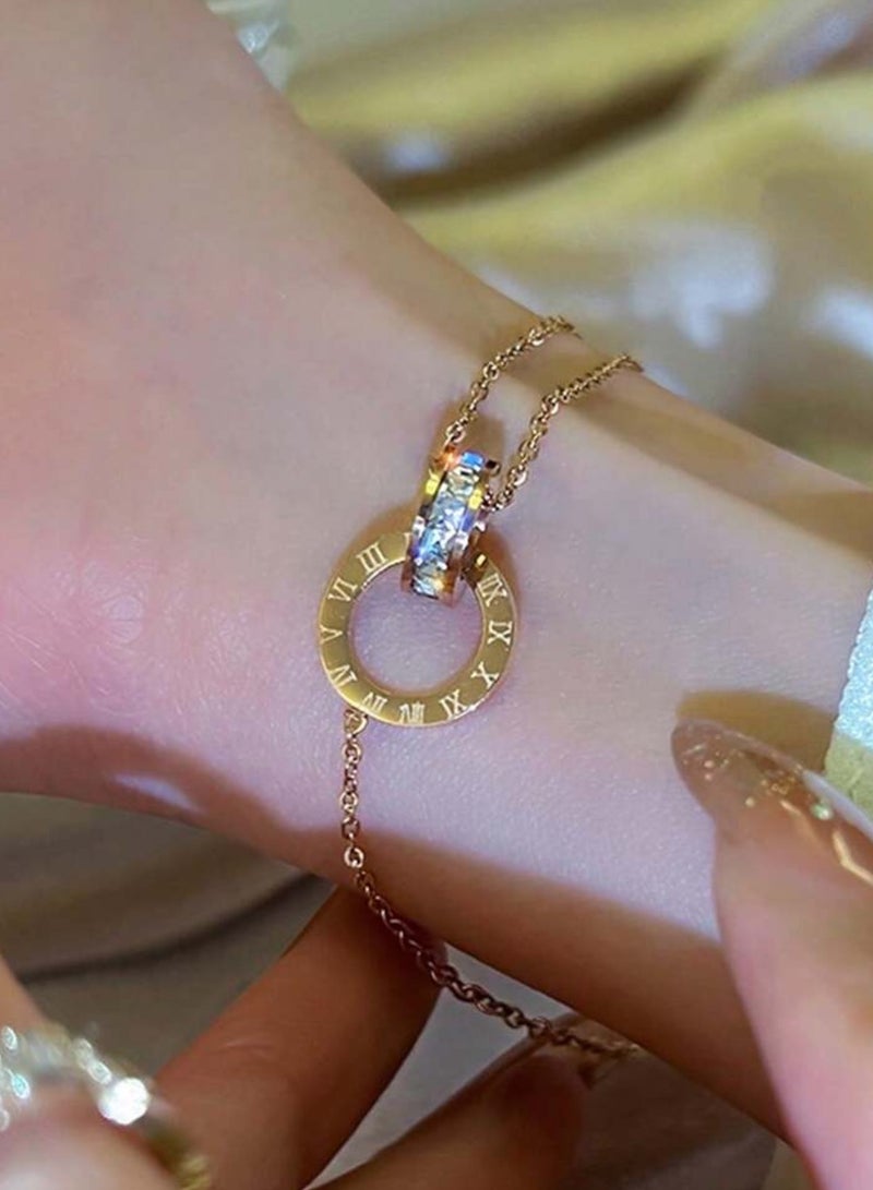 جوليري بالاس اسوارة نسائية من الاستانلس ستيل مطلي باللون الذهبي عيار ١٨ - Image 2