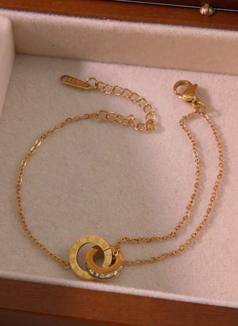 جوليري بالاس اسوارة نسائية من الاستانلس ستيل مطلي باللون الذهبي عيار ١٨ - Image 5