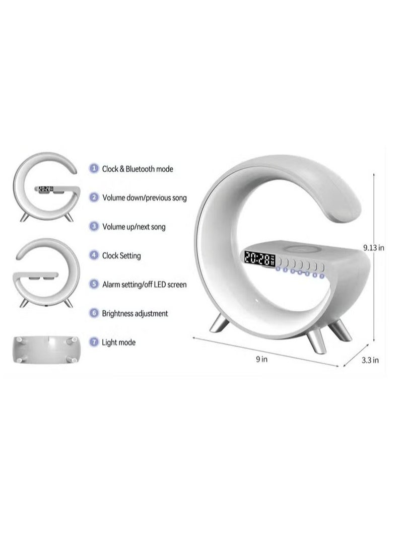 ELTRAZONE Sound Machine Smart Wake-Up Light Sunrise Alarm Clock for Bedrooms | Dimmable Table Lamp with Adjustable Brightness | Fast Wireless Charger Built-In | Gentle Sunrise Simulation & Soothing Sounds for Better Sleep & Wake Experience - Image 2