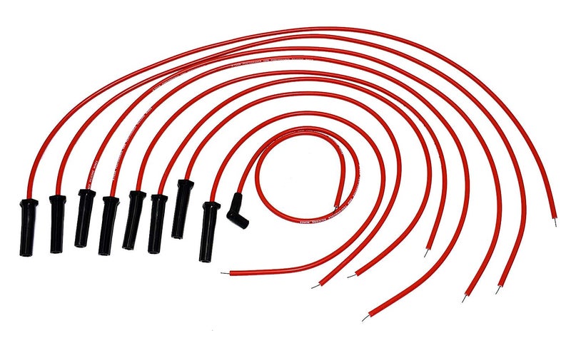 A-Team Performance - Silicone High Performance Spark Plug Wire Set Universal Fit V8 V6 Plus Coil Wire - Compatible with Buick Cadillac Chevy GMC Ford Mopar Oldsmobile Pontiac 8.0mm (Red) - Image 3
