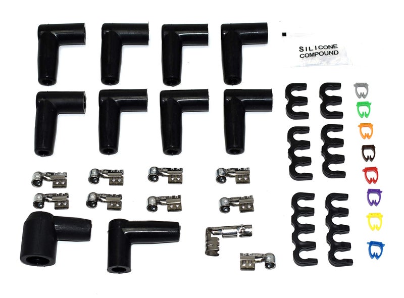 A-Team Performance - Silicone High Performance Spark Plug Wire Set Universal Fit V8 V6 Plus Coil Wire - Compatible with Buick Cadillac Chevy GMC Ford Mopar Oldsmobile Pontiac 8.0mm (Red) - Image 4