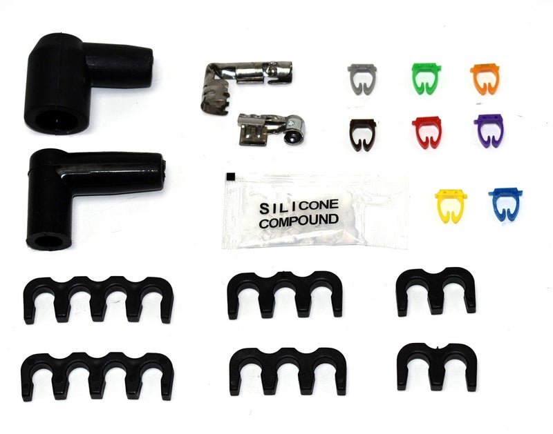 A-Team Performance - Silicone High Performance Spark Plug Wire Set Universal Fit V8 V6 Plus Coil Wire - Compatible with Buick Cadillac Chevy GMC Ford Mopar Oldsmobile Pontiac 8.0mm (Red) - Image 5