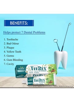 Kudos Kudos Teerex Gel Toothpaste Ayurvedic Formulation Multi Benefit Toothpaste - 100g (2 of Pack)  - Image 2