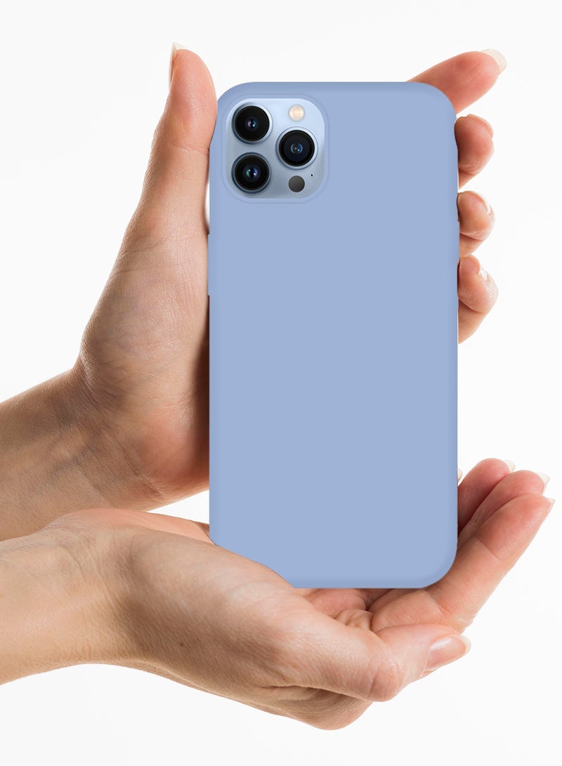 CATANES Protective Soft Silicone Case Cover for iPhone 13 Pro Light Blue - Image 3