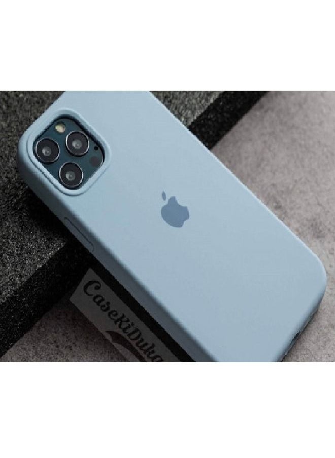 CATANES - Protective Soft Silicone Case Cover for iPhone 13 Pro Light Blue - Image 1
