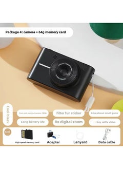Generic High-definition Double-camera Children's Cute Digital Camera Student Party Can Take Photos Can Upload Mobile Phone Travel Camera-Body Color:A17 Upgraded Moonlight White 9600w Pixels (hd Display + Long Battery Life That Can Be Transmitted To Mobile Phones) + (gift Package) - Package 2  - Image 3