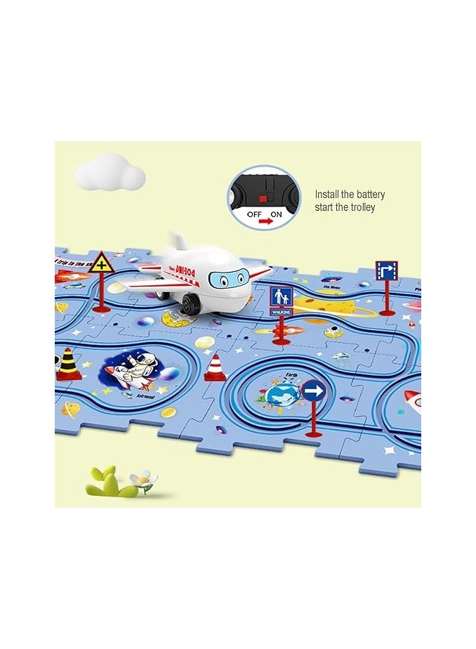 Educational Electric Car Track Puzzle for Kids - 25 Interactive Pieces for Kids' Learning with Car, Track, and Road Supplies - Image 3