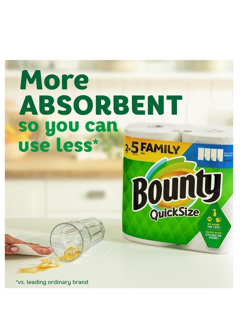 Bounty Bounty Quick-Size Paper Towels, White, 16 Family Rolls = 40 Regular Rolls  - Image 2