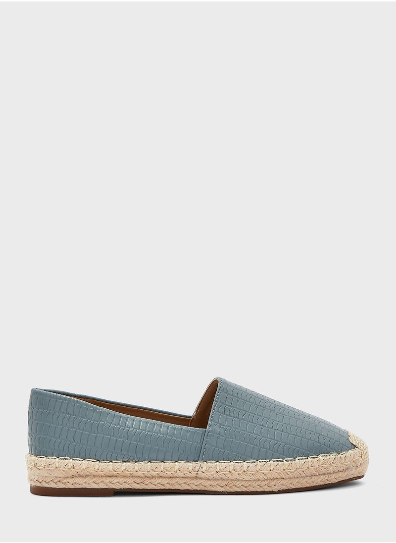 Ginger - Textured Flat Espadrille - Image 1