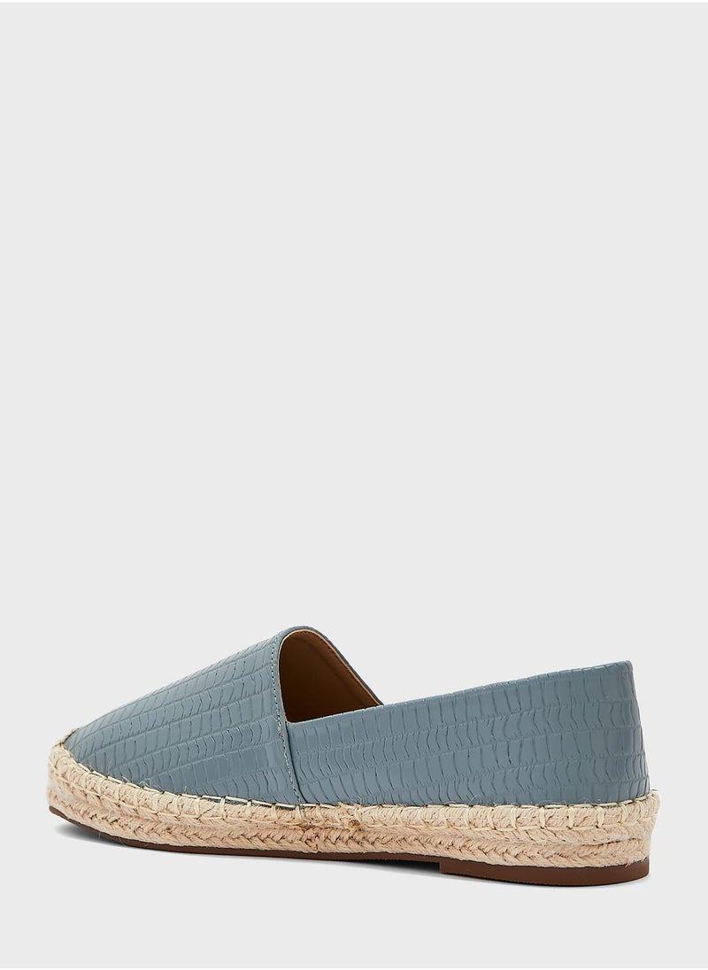 Ginger - Textured Flat Espadrille - Image 1