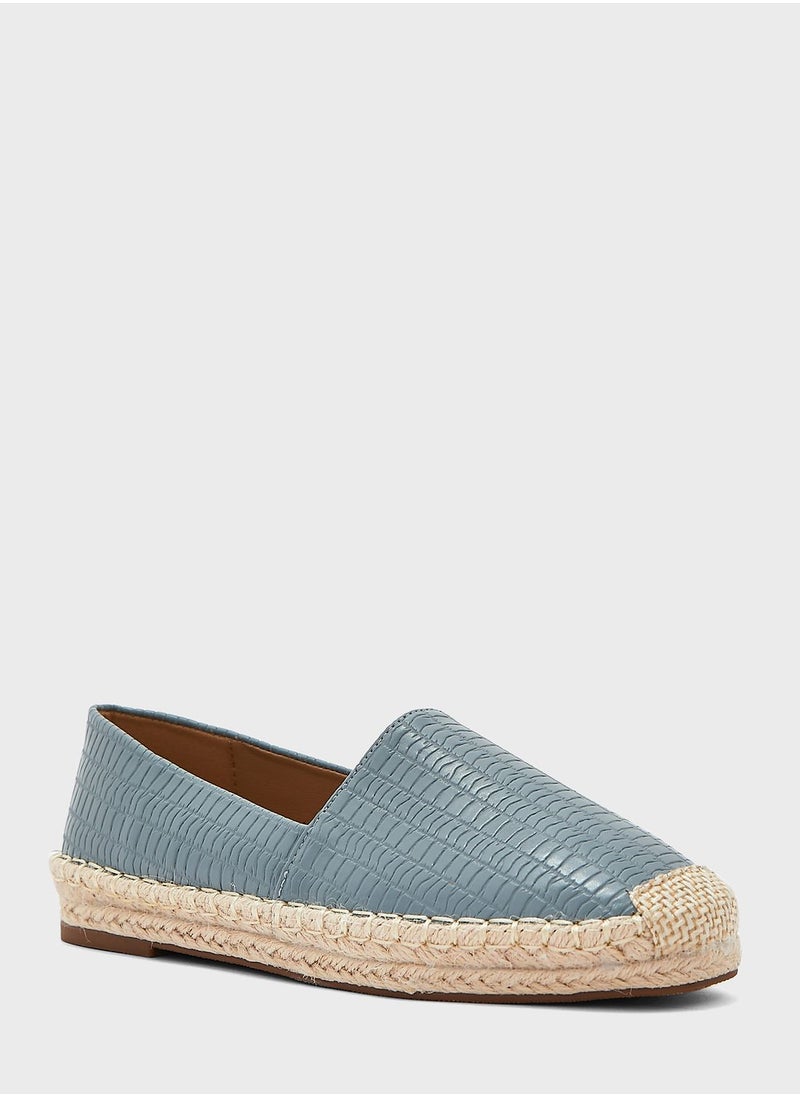 Ginger - Textured Flat Espadrille - Image 1